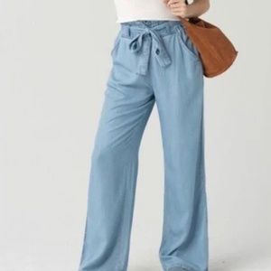 Thread & Supply Maria Lyocell Full Length Paper Bag High Waist Pants XL